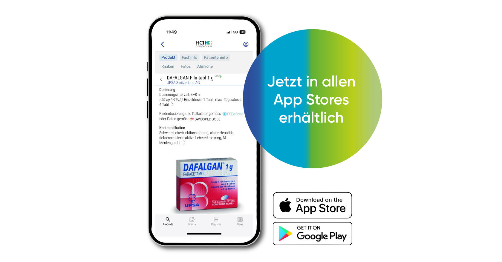 Compendium App Darstellung